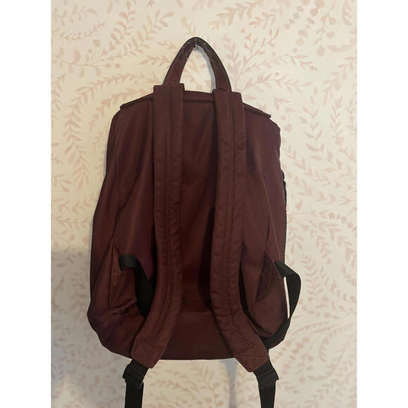 Rebecca Minkoff Maroon Nylon Backpack Pocket Drawstring - Picture 6 of 9